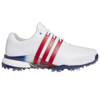 adidas Tour 360 Nations Golf Shoes White/Better Scarlet/Team Royal IE3370