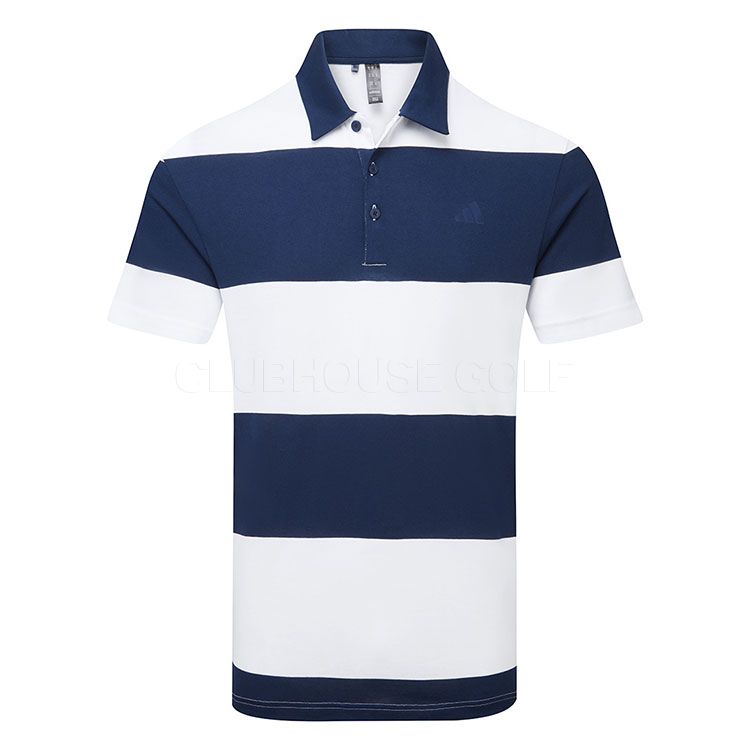 adidas Colourblock Rugby Stripe Golf Polo White/Collegiate Navy IU4353