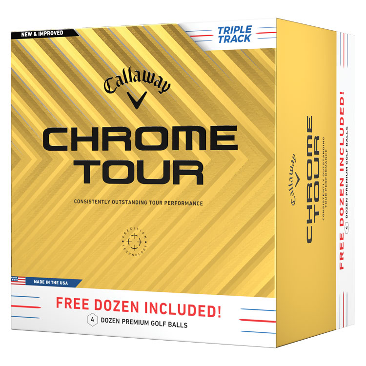 Callaway Chrome Tour Triple Track 4 For 3 Golf Balls White