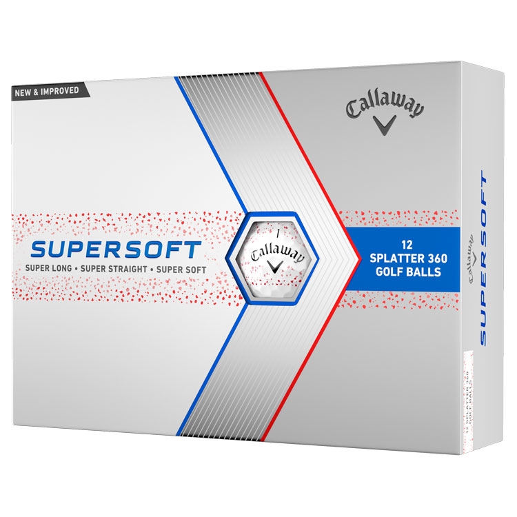 Callaway Supersoft Splatter Golf Balls White/Red