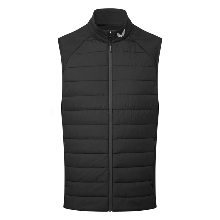 Castore Hybrid Quilted Golf Wind Top Black CMA50223-001