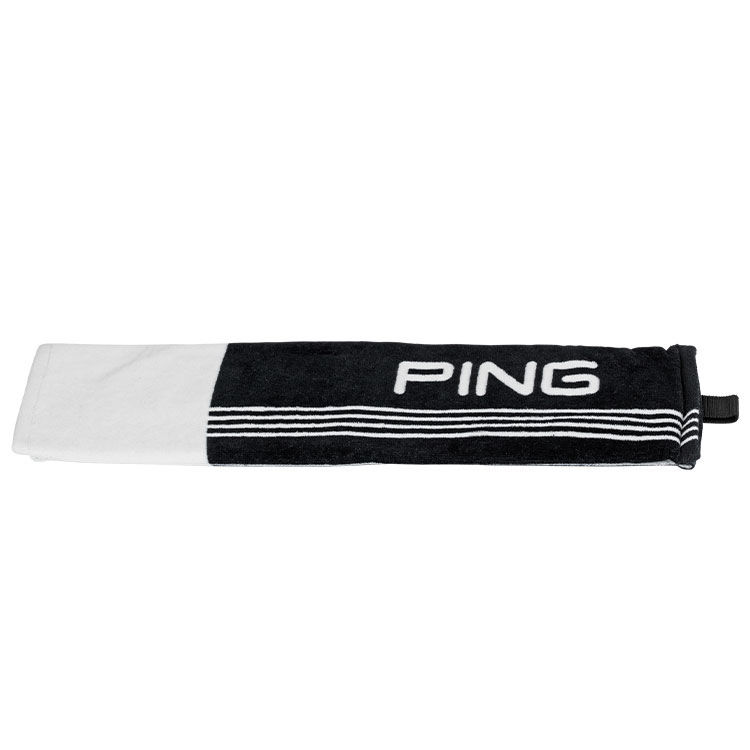 Ping Tri-Fold Golf Towel Black/White 35951-05