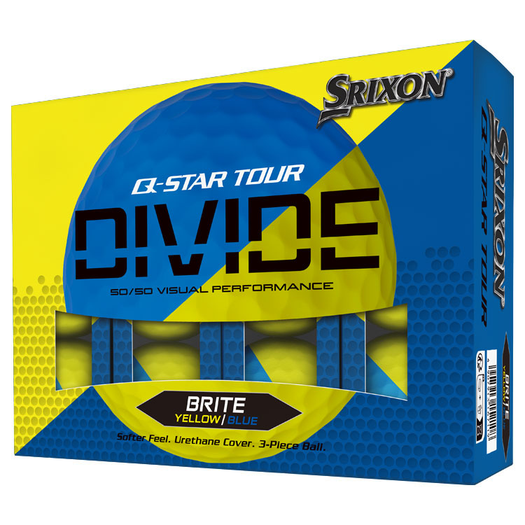 Srixon Q Star Tour Divide Golf Balls Matte Yellow/Blue