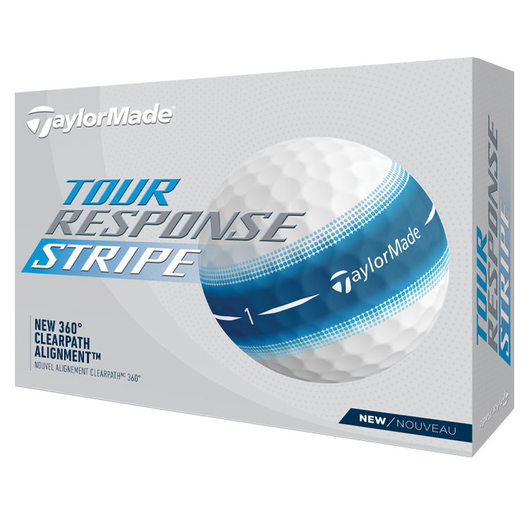 TaylorMade Tour Response Stripe Golf Balls White/Blue
