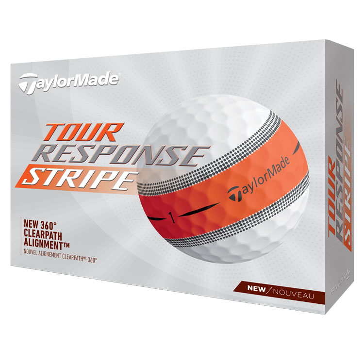 TaylorMade Tour Response Stripe Golf Balls White/Orange