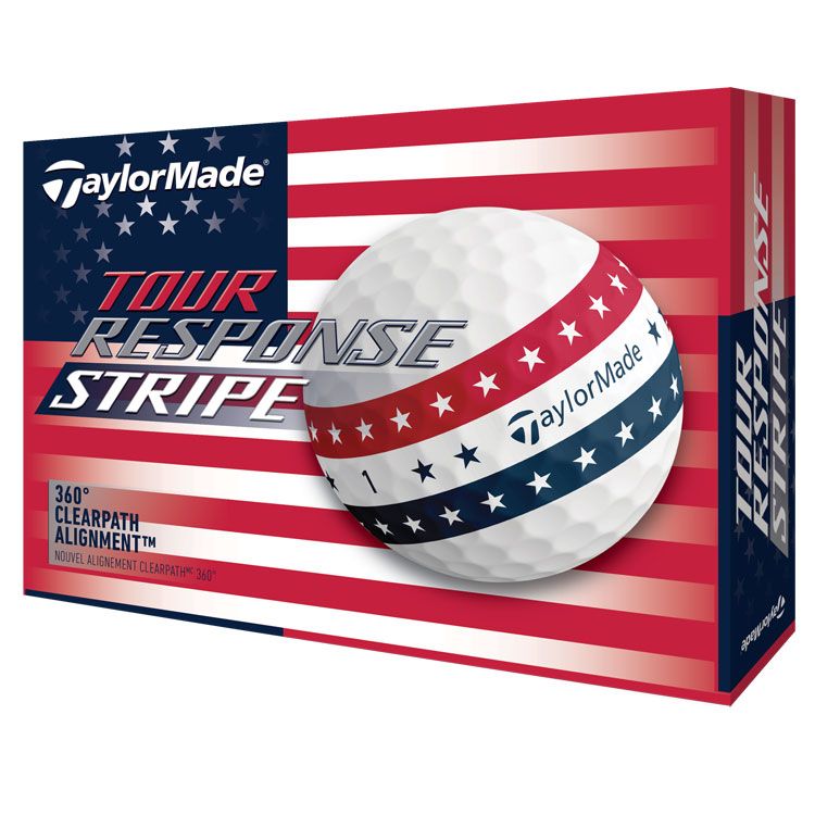 TaylorMade Tour Response Stripe USA Golf Balls White