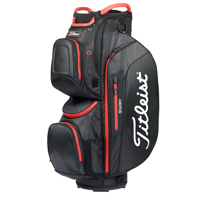Titleist StaDry 15 Golf Cart Bag Black/Black/Red TB22CT7-006