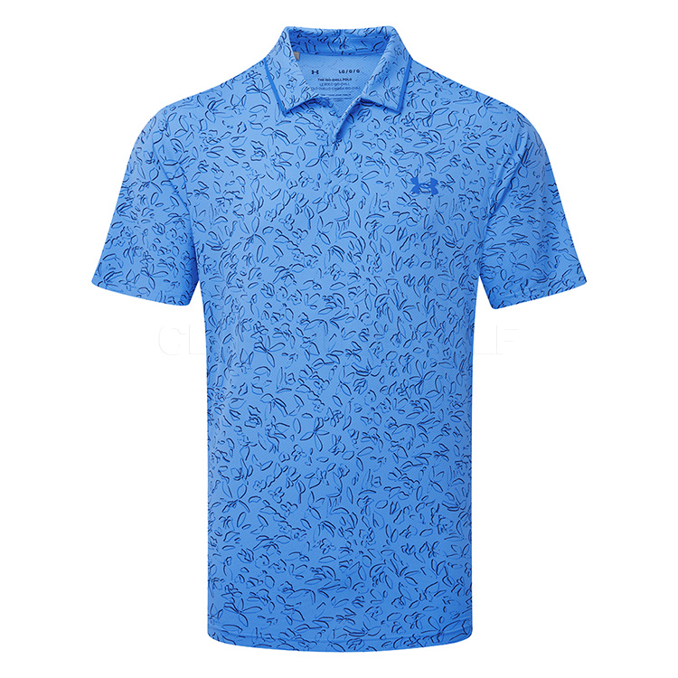 Under Armour Iso-Chill Verge Floral Lines Golf Polo Shirt Viral Blue/Midnight Navy/Photon Blue 1377366-444