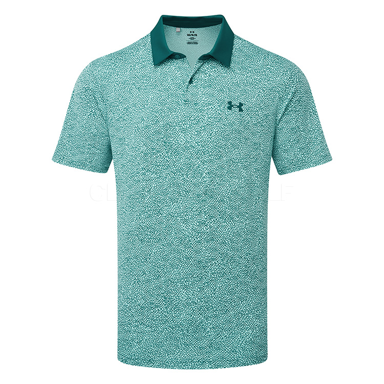 Under Armour T2G Printed Golf Polo Shirt Sky Blue/Hydro Teal/Hydro Teal 1383715-914