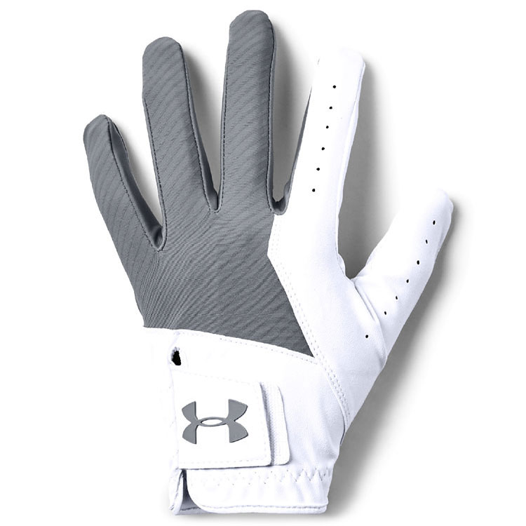 Under Armour Medal Golf Glove White/Steel 1328169-035 (Right Handed Golfer)