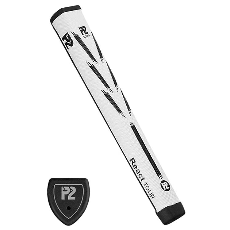 P2 React Tour Golf Putter Grip White/Black