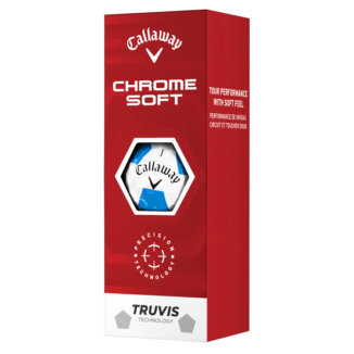 Callaway Chrome Soft Truvis Golf Balls White/Blue/Yellow (Sleeve) 3 Pack