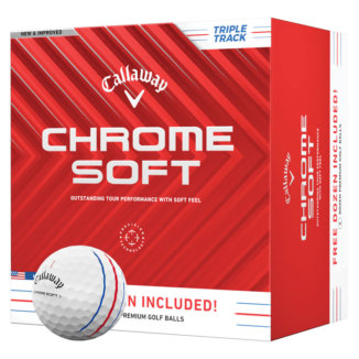 Callaway Chrome Soft Triple Track 4 For 3 Golf Balls White