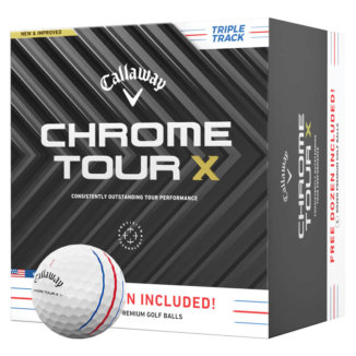 Callaway Chrome Tour X Triple Track 4 For 3 Golf Balls White