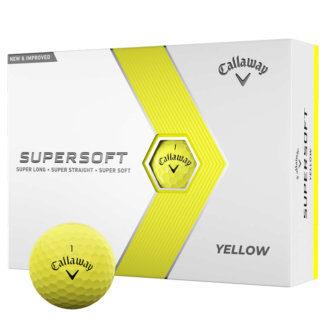 Callaway Supersoft Personalised Text Golf Balls Yellow