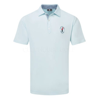 FootJoy US Open Solid Golf Polo Shirt Light Blue 30293