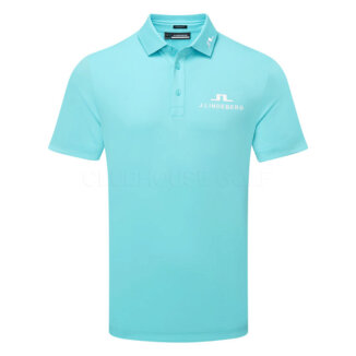 J.Lindeberg KV Tour Solid Golf Polo Shirt Blue Curacao GMJT12528-O140