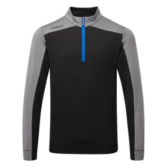ProQuip WarmTec 1/4 Zip Golf Sweater Black/Dark Grey/Blue