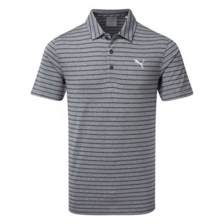 Puma Rotation Stripe Golf Polo Shirt Navy Blazer 535046-01