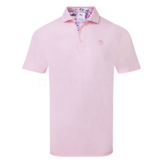 Puma Arnold Palmer Floral Trim Golf Polo Shirt Pale Pink 625937-02