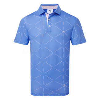 Puma Arnold Palmer Pure Geo Golf Polo Shirt Blue Skies 623951-04