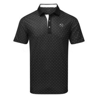Puma Pure Geo Golf Polo Shirt Puma Black/White Glow 624474-01