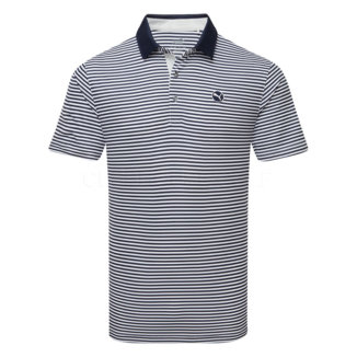 Puma Pure Stripe Golf Polo Shirt Deep Navy/White Glow 624475-02