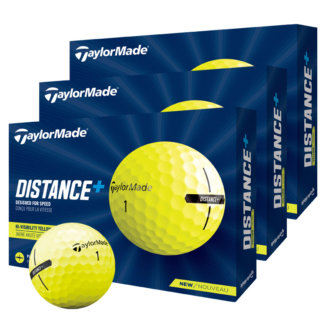 TaylorMade Distance Plus 3 For 2 Golf Balls Yellow