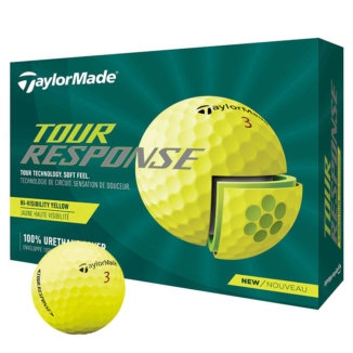 TaylorMade Tour Response Personalised Text Golf Balls Yellow