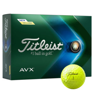 Titleist AVX Personalised Text Golf Balls Yellow