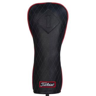 Titleist Jet Black Leather Driver Headcover Black/Red TA9NTLHC-DR