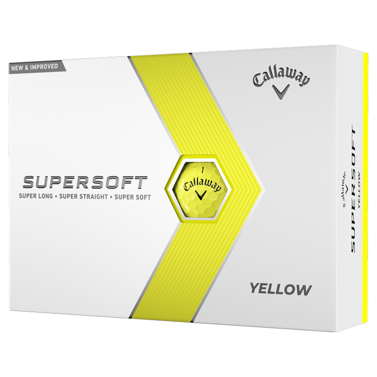 Callaway Supersoft Personalised Logo Golf Balls Yellow