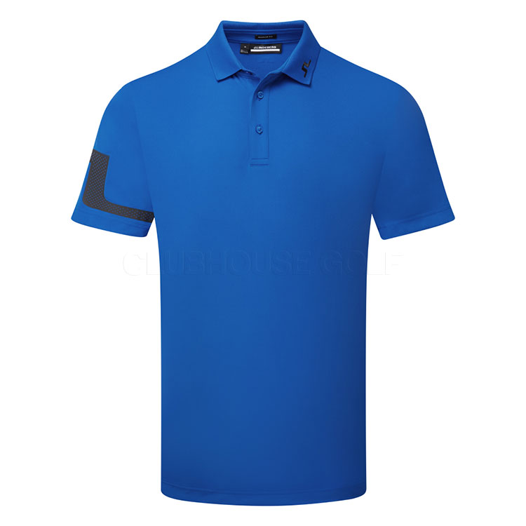 J.Lindeberg Heath Golf Polo Shirt Nautical Blue/Black GMJT08559-O346