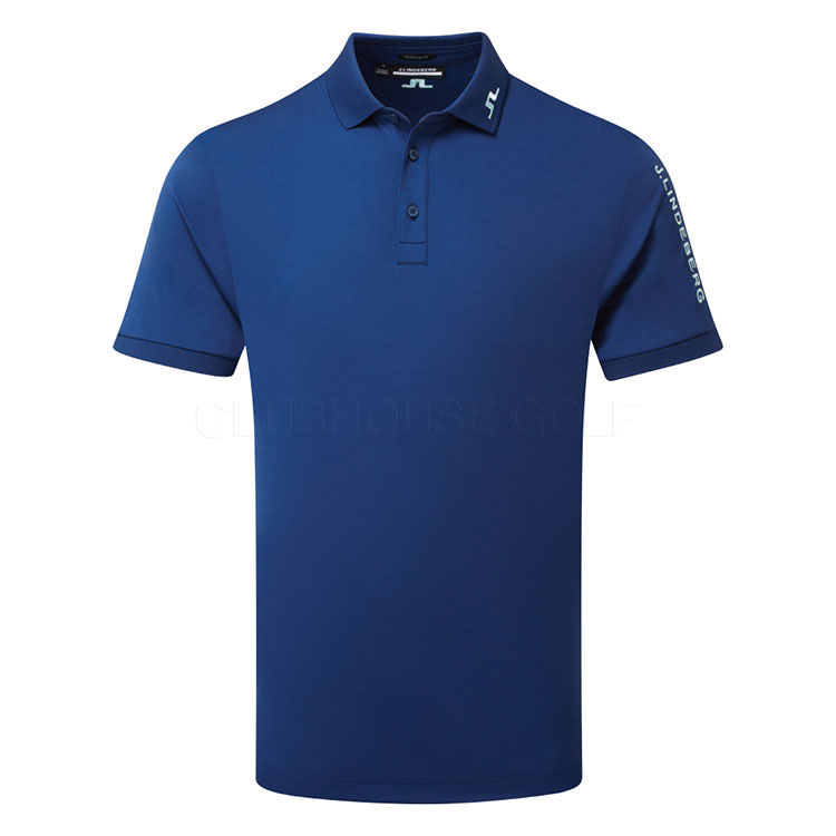 J.Lindeberg Tour Tech Golf Polo Shirt Estate Blue/Spa Retreat GMJT09157-O341