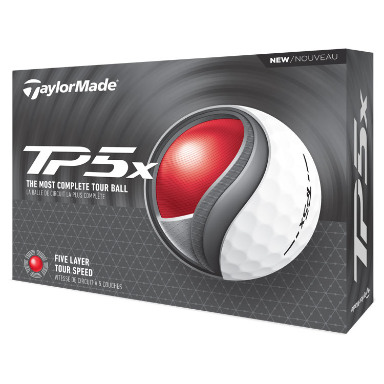 TaylorMade TP5x Personalised Text Golf Balls White