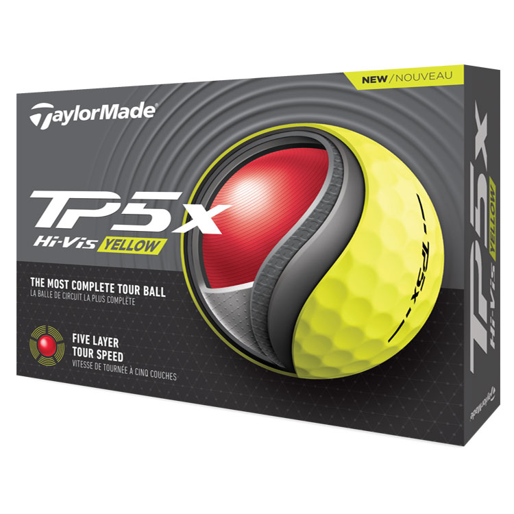 TaylorMade TP5x Personalised Logo Golf Balls Yellow