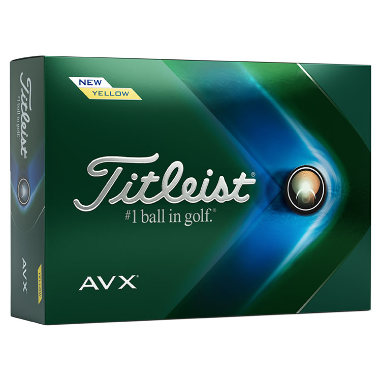 Titleist AVX Personalised Text Golf Balls Yellow