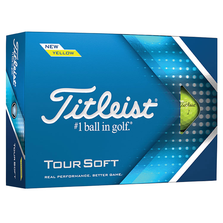 Titleist Tour Soft Personalised Text Golf Balls Yellow
