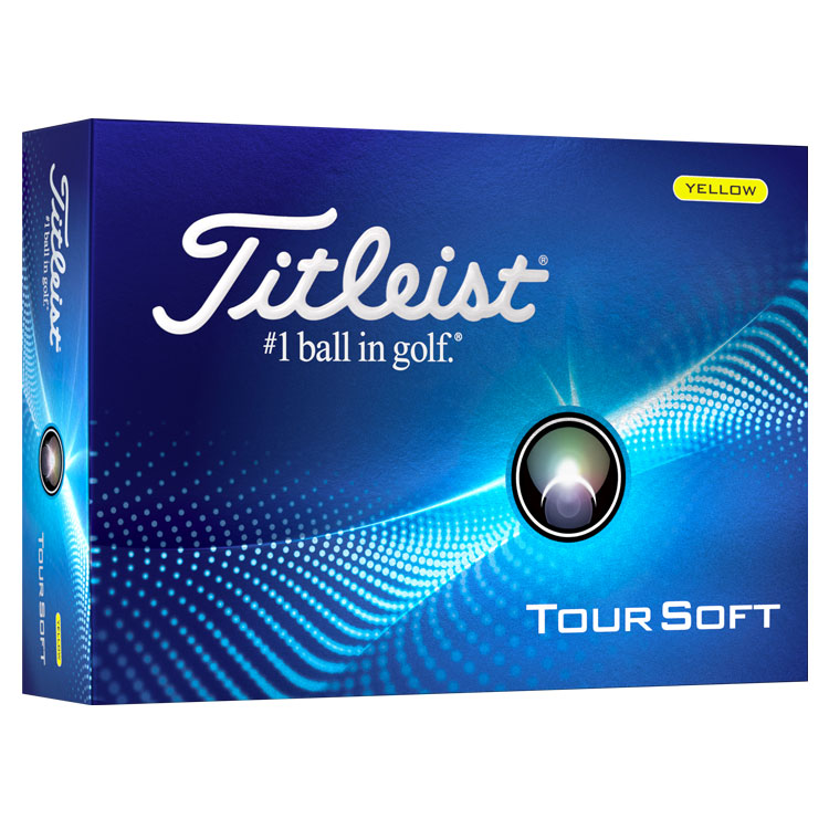 Titleist Tour Soft Personalised Logo Golf Balls Yellow