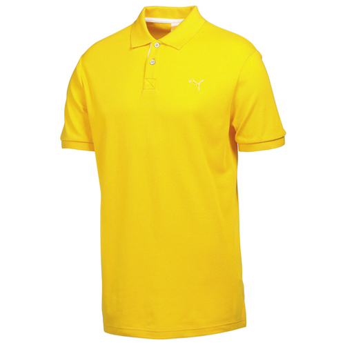 Puma Junior TransDRY Pique Golf Polo Shirt Cyber Yellow Clubhouse Golf
