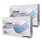 TaylorMade Ladies Tour Response Stripe Golf Balls White Multi Buy