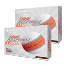 TaylorMade Tour Response Stripe Golf Balls White/Orange Multi Buy