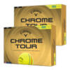 Callaway Chrome Tour Triple Track Golf Balls Yellow Multi Buy
