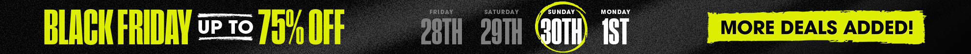 Black Friday - Up To 75% Off
