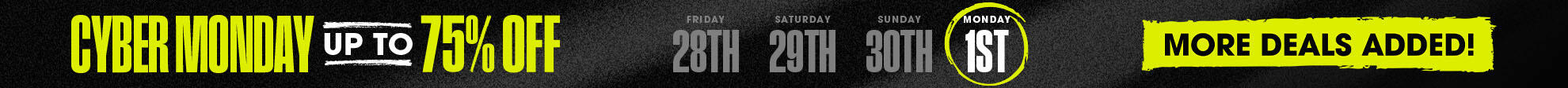 Cyber Monday - Up To 75% Off