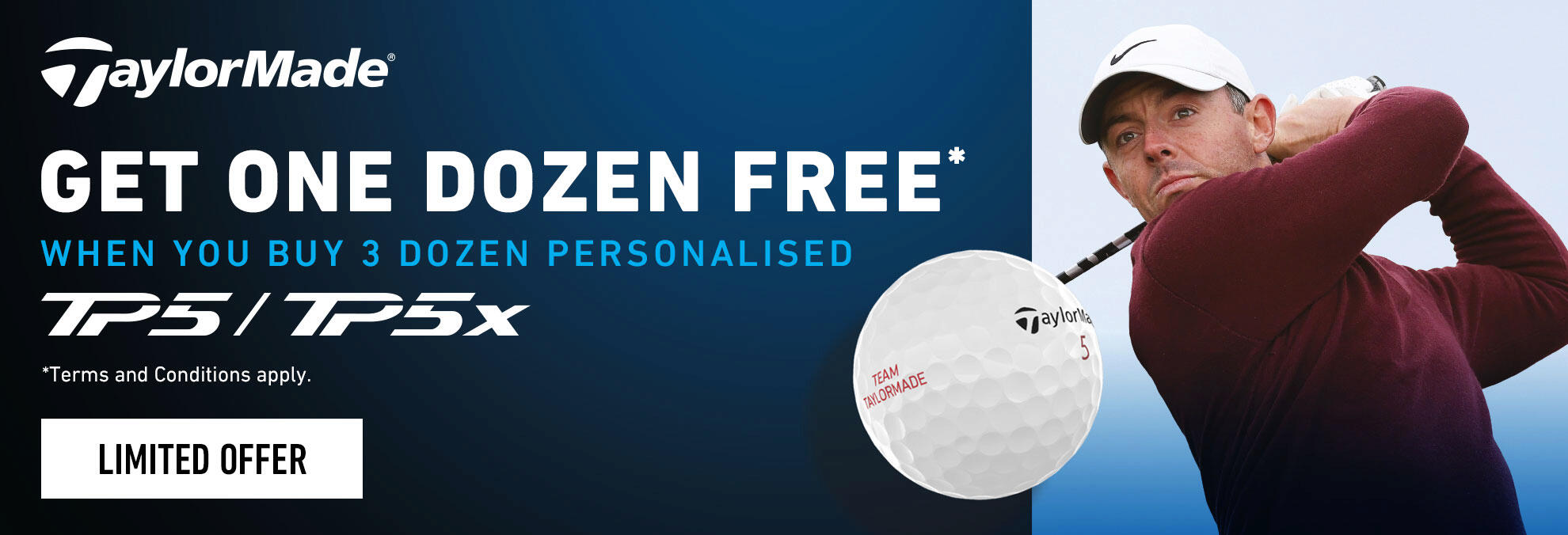TaylorMade 4 For 3 TP5 Personalised Balls