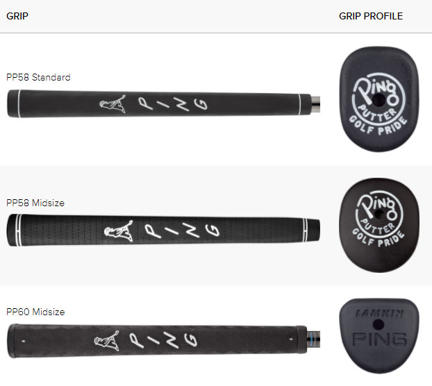 Ping 2021 Kushin 4 Golf Putter (Custom Fit) Spec Chart