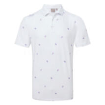 Ping Two Tone Golf Polo Shirt White/Cool Lilac Multi P03571-WCL9