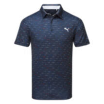 Puma Keys Golf Polo Shirt Deep Navy/Strong Red 631595-03