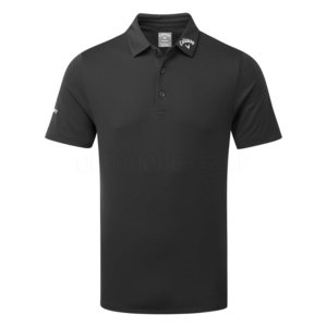 Callaway Texture Solid Tour Golf Polo Shirt Caviar - Clubhouse Golf